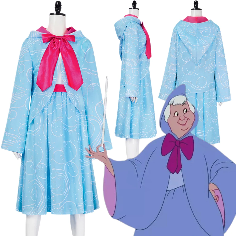 

Костюм для косплея по мотивам аниме «Волшебная фея» для женщин, платье принцессы Золушки, наряды для Хэллоуина, Рождества, карнавала и вечеринок в стиле Белоснежки