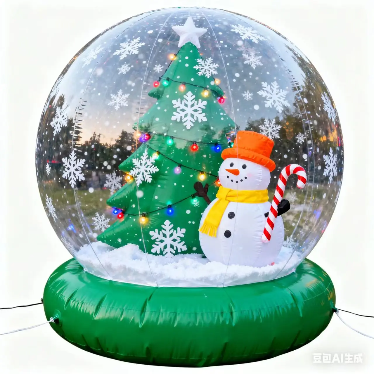 

Commercial Customized Decorating Christmas Big Balls Christmas Inflatable Snow Ball Christmas Inflatable Snow Dome