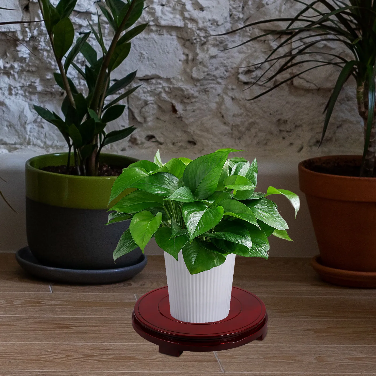 Wooden Display Stand Base Sleek Minimalist Design for Vase Table Decor Fishbowl Plant Lamp Risers Asian Decor Base