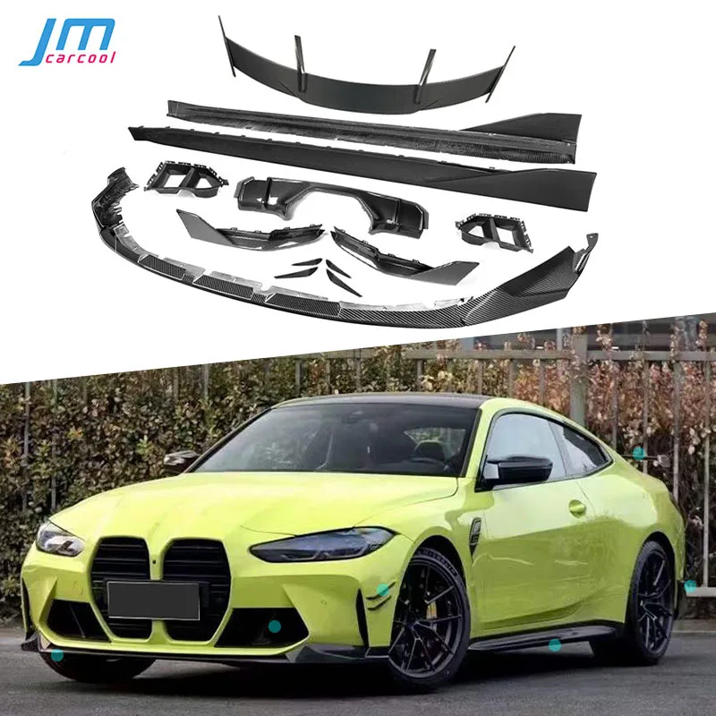 

Real Carbon Fiber Car for BMW 3 Series 4 Series G80 G82 G83 M3 M4 2021+ Front Lip Side Skirts Rear Diffuser Rear Spoiler