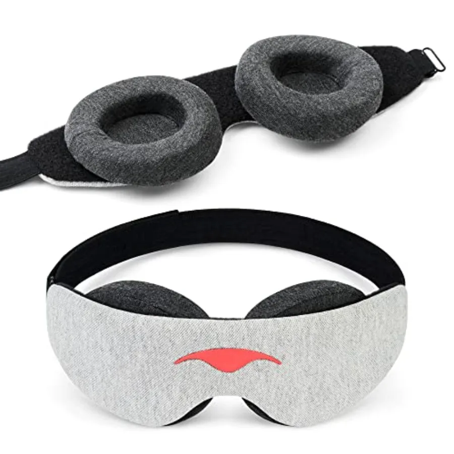 

Manta Slim Sleep Mask Ultra-Light Blackout Eye Mask with Adjustable Eye Cups, Soft Strap for Comfortable Sleep, Minimalist Desi