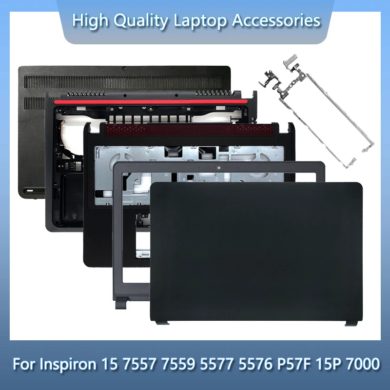 New Laptop For DELL Inspiron 15 7557 7559 5577 5576 P57F 15P 7000 LCD Back Cover/Front Bezel/Hinges/Palmrest/Bottom Case