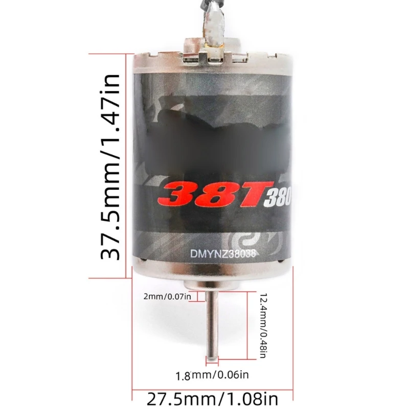 원격 제어 브러시 모터 380 모터 38T 브러시 모터 차량 및 보트