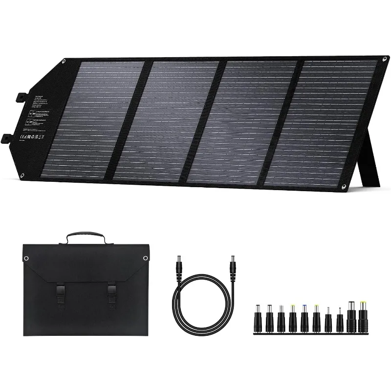 

100W Foldable Portable Solar Panel - USB QC 3.0/USB C/18V DC, Charges Power Station Generator, iPhone, Galaxy, Tablets