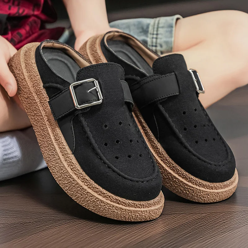 

Easy on And Off Men Summer Flat Sandals Practical Anti Slip Layout Daily Outdoor Leisure and Entertainment Footwear