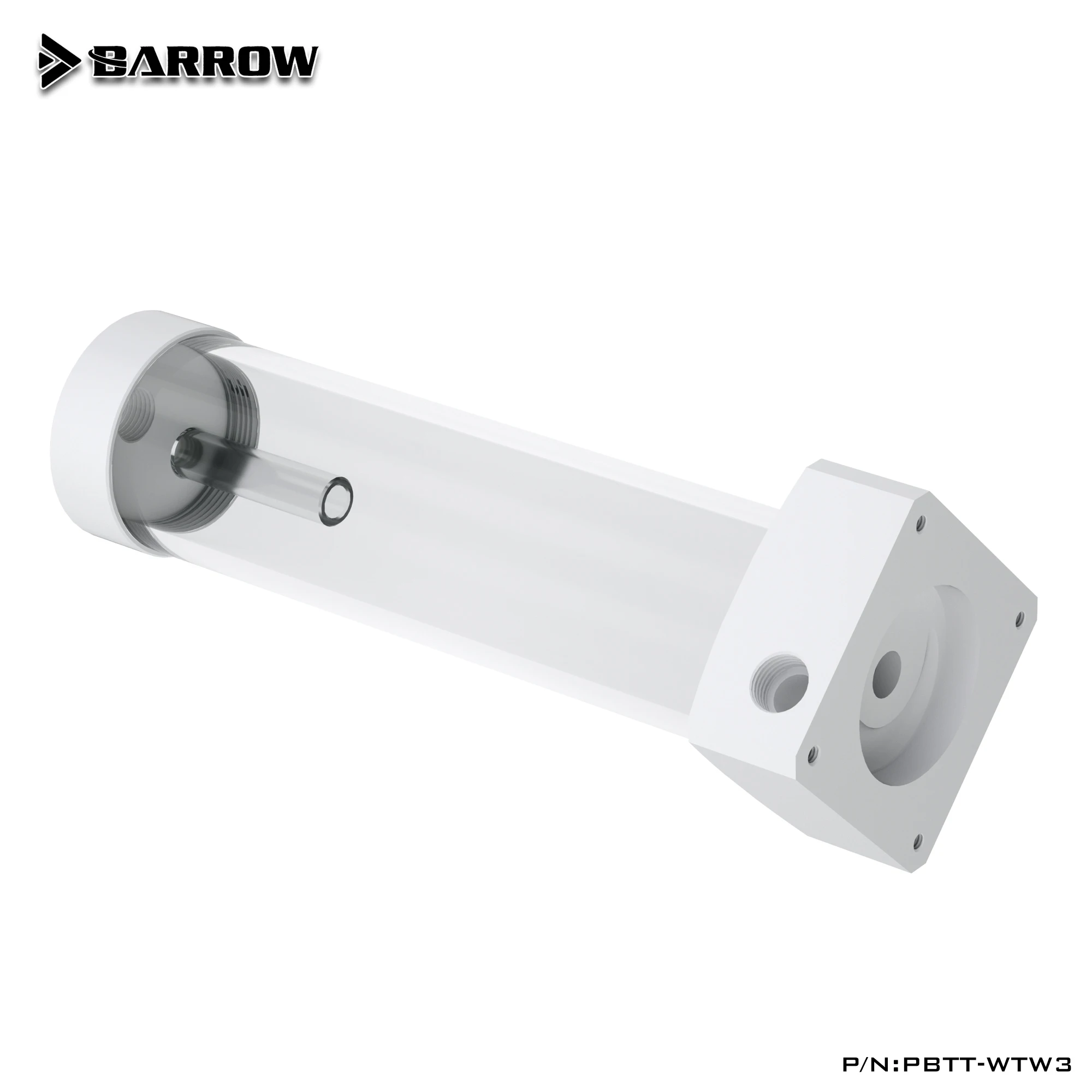 

Barrow Water Cooling Reservoir Kits,white Matching Tube 4 Length Optional PBTT-WTW3 Series for DDC Pump Box Integrated