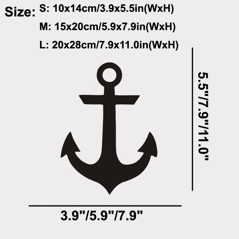 Anchor Sea Naval Sailing Vinyl Die Cut Car Decal Sticker  Window Laptop Sticker Many Colour Choose