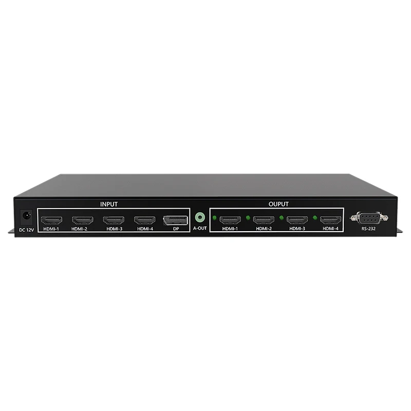 4 in 4 out Seamless Splicing Matrix Processor Switcher 4K60Hz HDMI Switcher Matrix 4x1 Horizontal mode