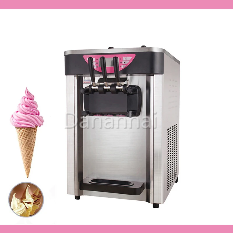 

BJ218S Electric Large Capacity Ice Cream Machine With 3 Flavors Homemade Frozen Yogurt Machine