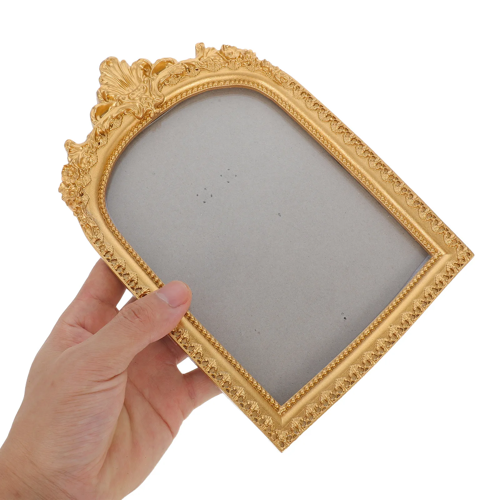Retro Resin Picture Frame French Vintage Embossed Baroque Finish Tabletop Display Wall Mounted Artwork Photo Holder