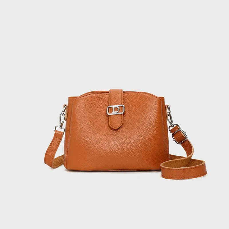 

Classic Women's Messenger Bag Leather Crossbody Shoulder Bag Elegant Style Luxury Brand Popular