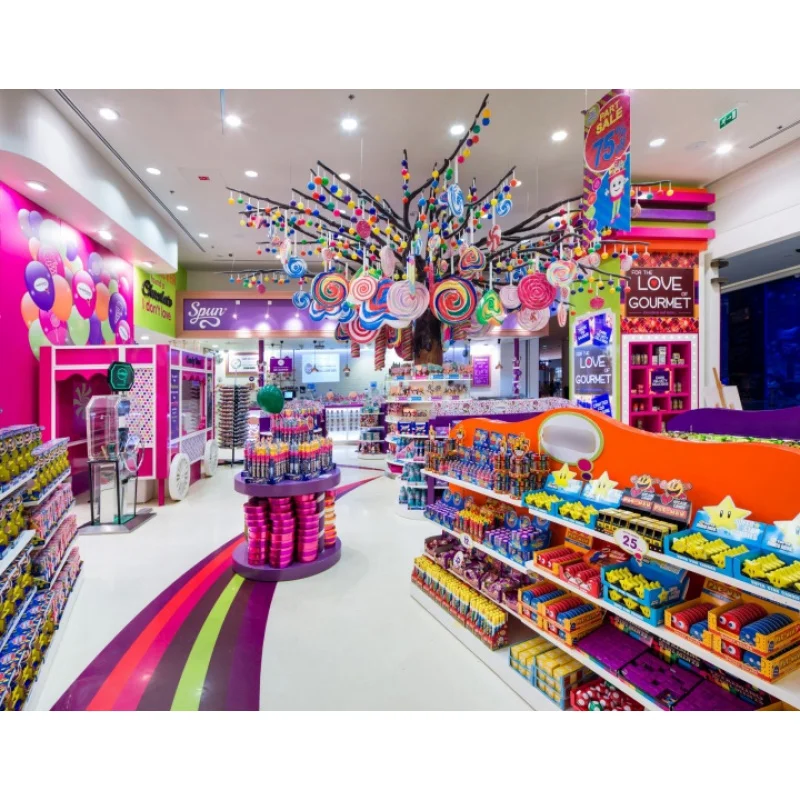 （customized）Modern Style Candy Shop Interior Design Colourful Candy Shop Decorations Furniture Sale