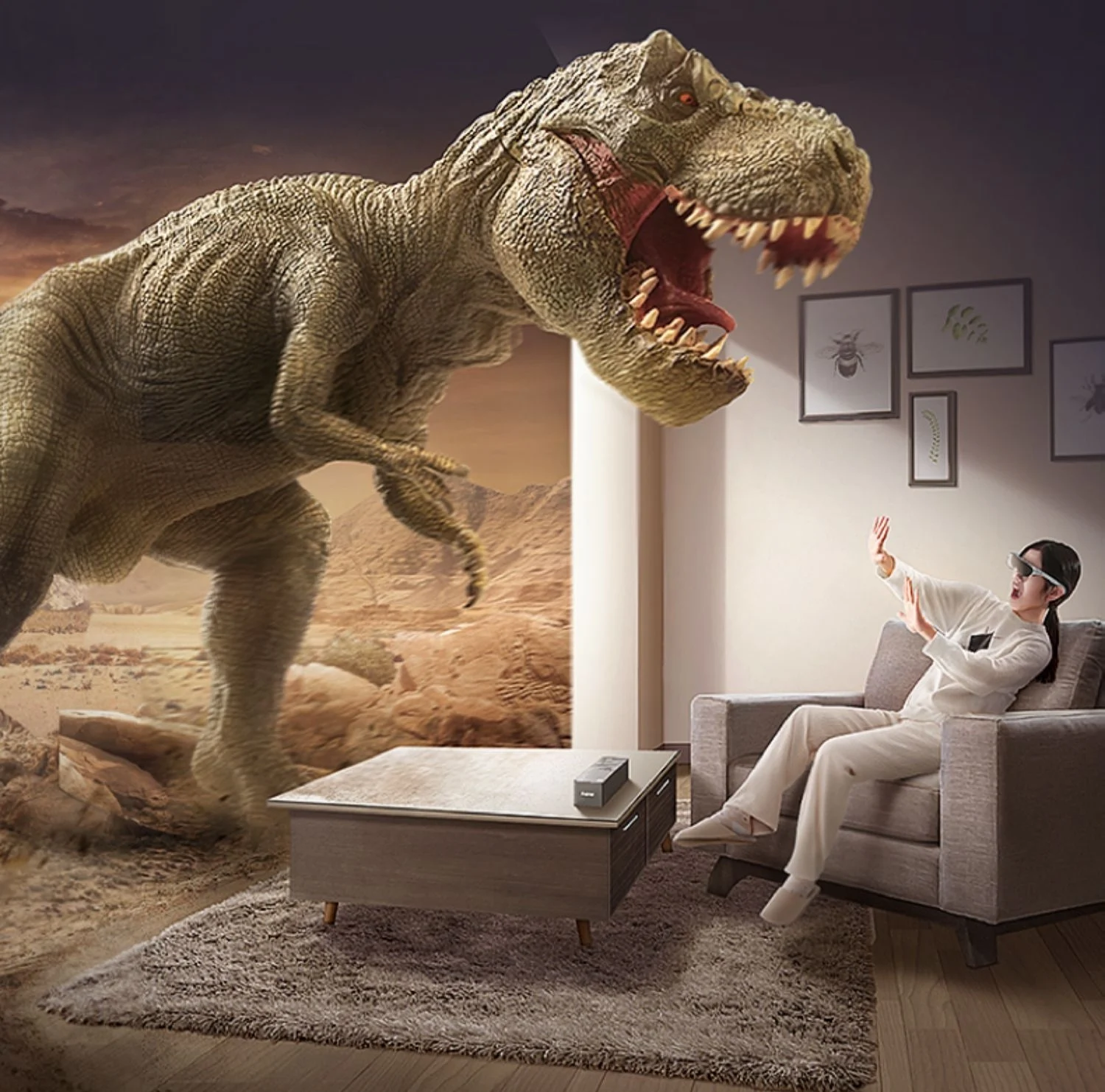 نظارات Rokid Air AR الذكية بشاشة 120 بوصة مع شاشة OLED مزدوجة 1080P 43 ° جهاز عرض الألعاب المنزلي القابل للطي FoV 55PPD