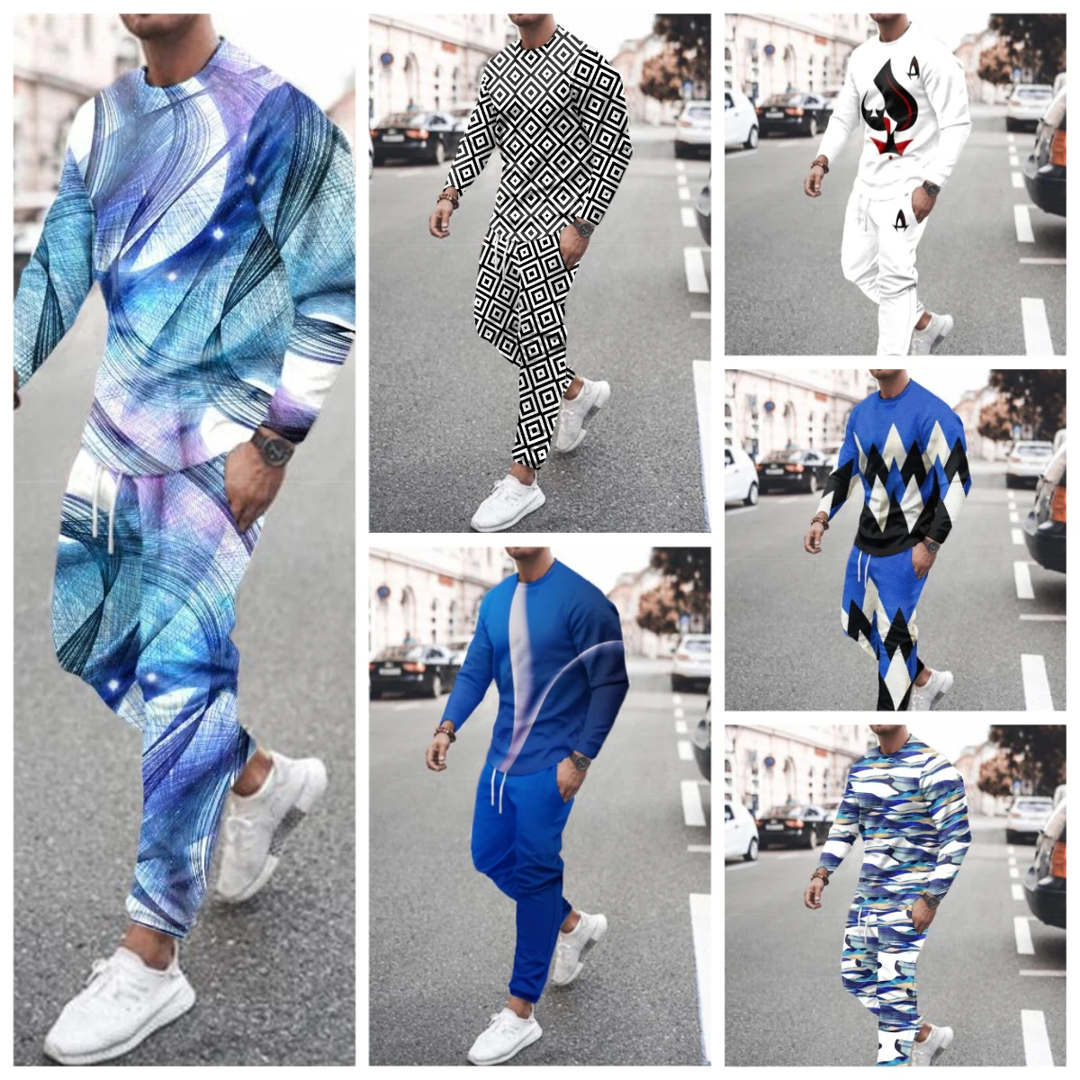 

2025 Hot Selling Quick Drying Breathable Long Sleeved and Long Pants Set, Street Trend Fashion Outfit, Outdoor Long Pants Set