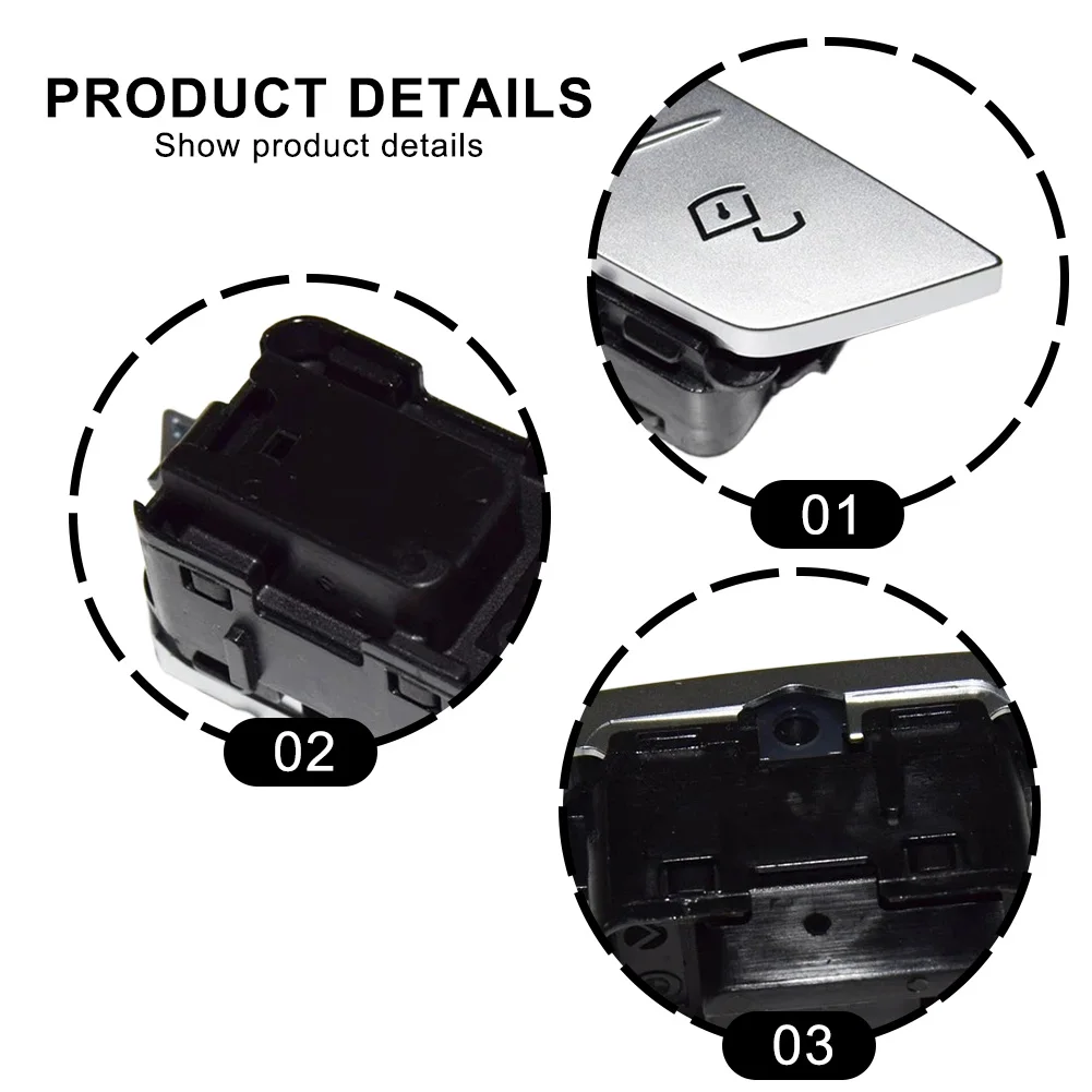 

For BMW G21 For BMW G28 Central Lock Switch Black Silver Quick To Install Easy To Use Wear-resistant Non-deformation