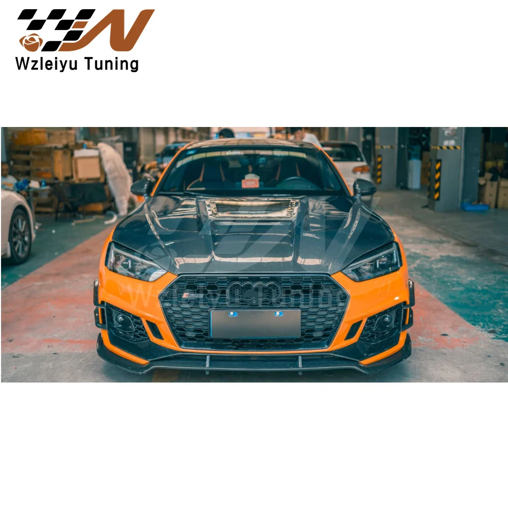 

CM Style Real Carbon Fiber Front Hood Bonnet Fit For Audi RS5 S5 A5 B9 B9.5 17-23 High Quality Fitment