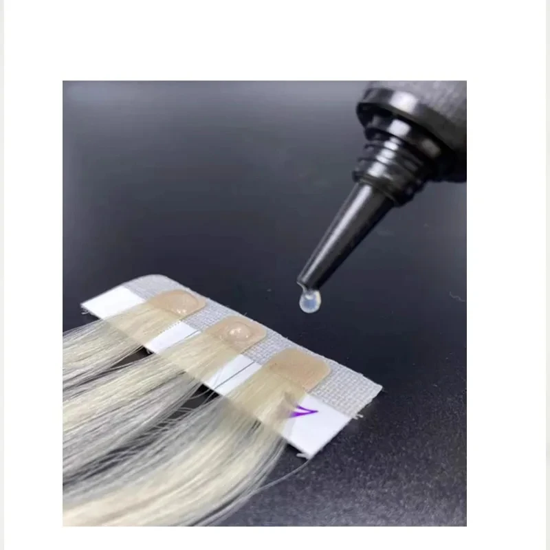 Lem dan penghilang ikatan rambut, Gel untuk pemasangan rambut, lem ekstensi rambut V ringan