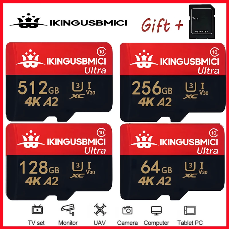 Original Premium 32-64-128-256-512gb Camera Sd Durable Fast Smartphone 10 Class Flash Class10 Quality Memory Speed High Card for