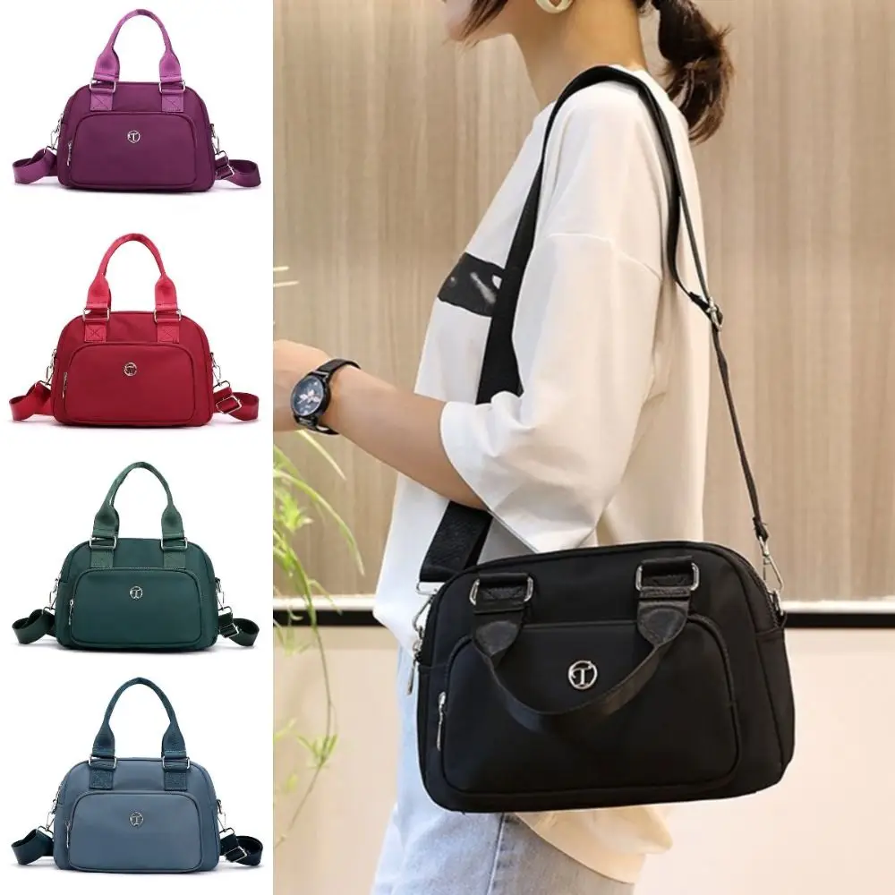 

Multi Pockets Square Shoulder Bag Large Capacity Waterproof Nylon Crossbody Bag High Quality Casual Women Handbag Ladies