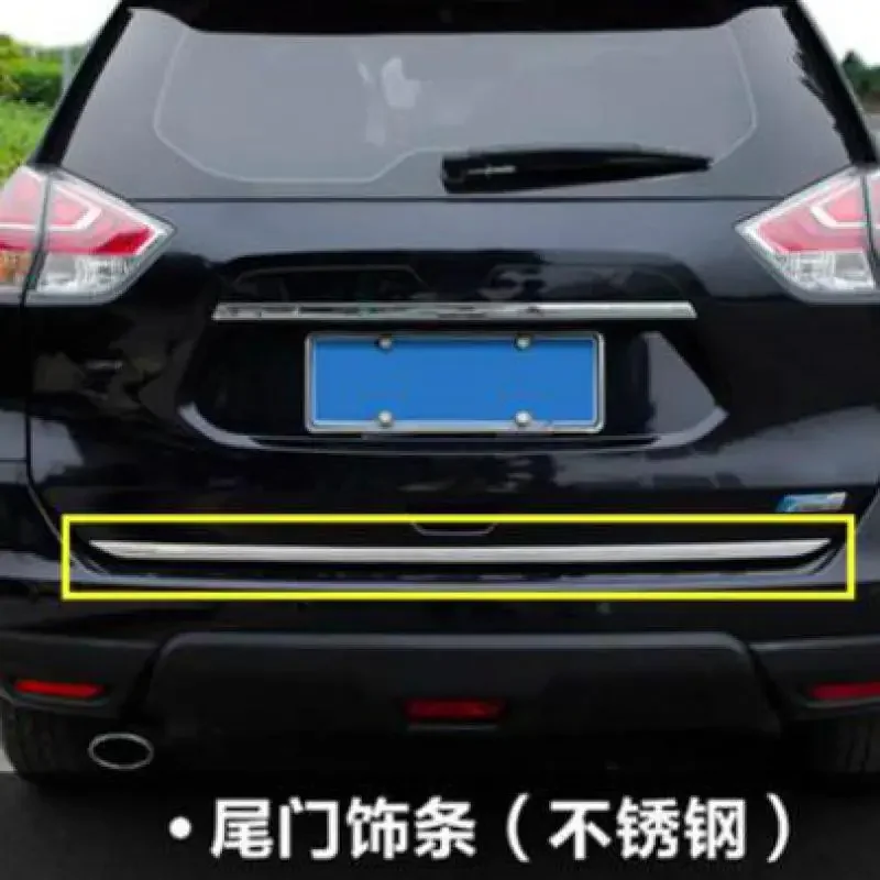 For Nissan x trail Accessories Door Sticker Stainless Steel Tail Door Trim for x-trail t32  Car-Styling 2014 2015 2016 2017 2018