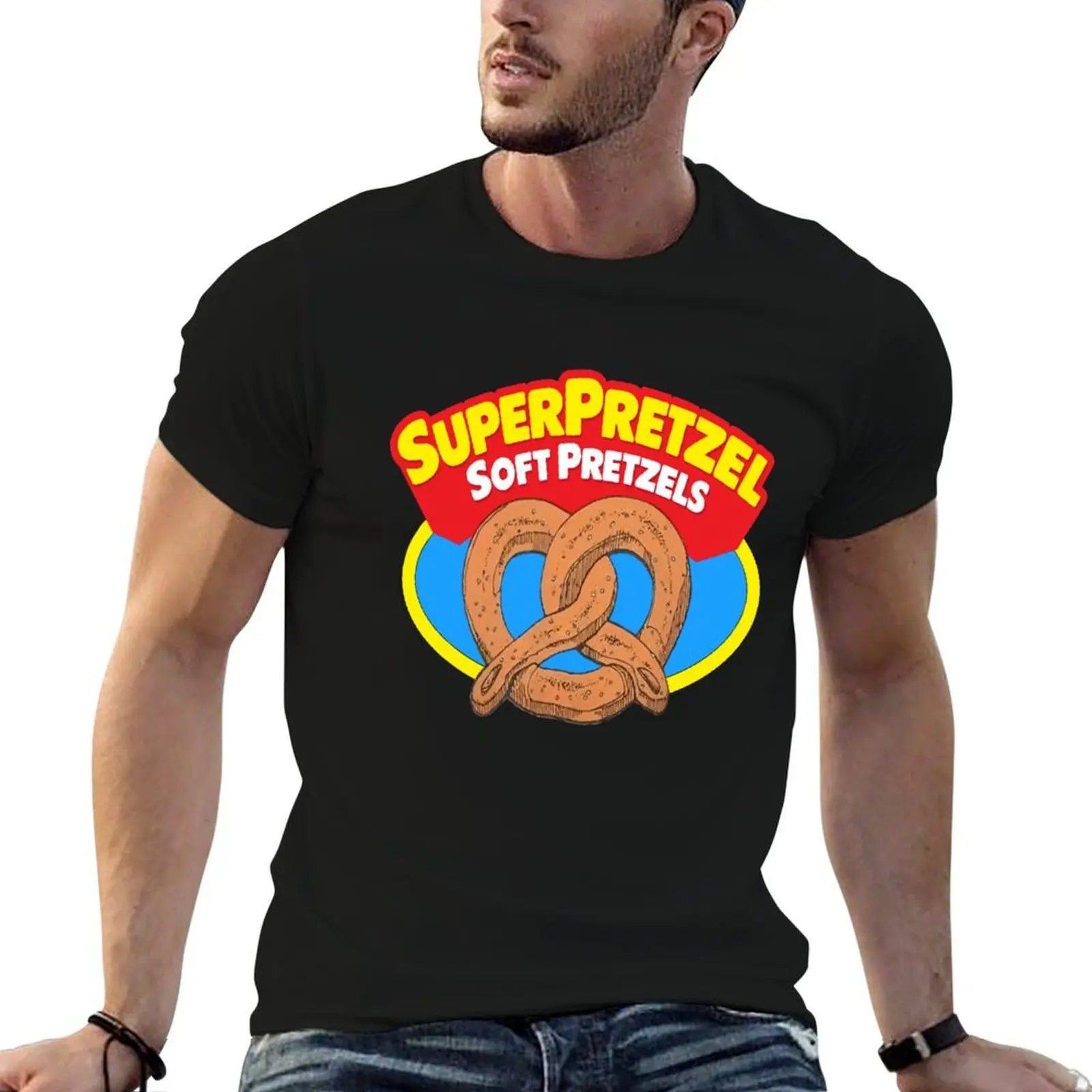 90s Super Pretzel Soft Pretzels Deadstock T-Shirt t shirts for man pack white t shirt man casual T-Shirt