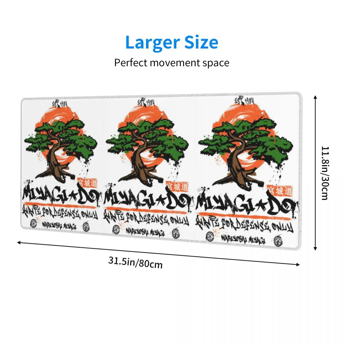 Miyagi Do Karate Large Mouse Pad Computer Keyboard Mouse Mat Gaming PC Laptop Desk Mat Office Accessories Table Mats