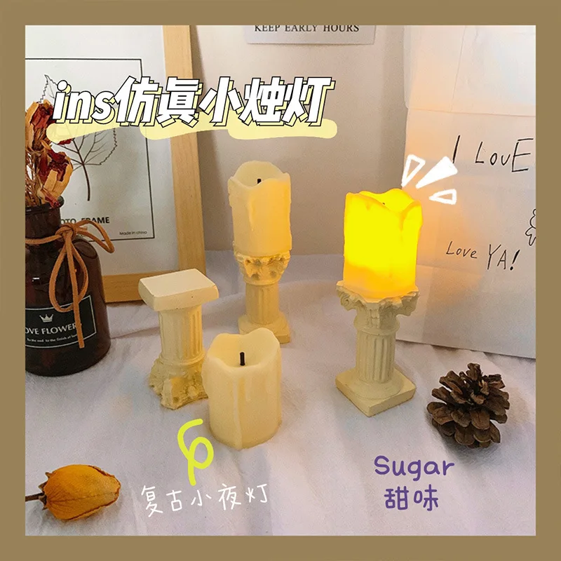 

Creative Electronic Candle Light Student Home Decoration Simulation Night Lamp LED Tealight Romantic Flameless Gift Home Decor