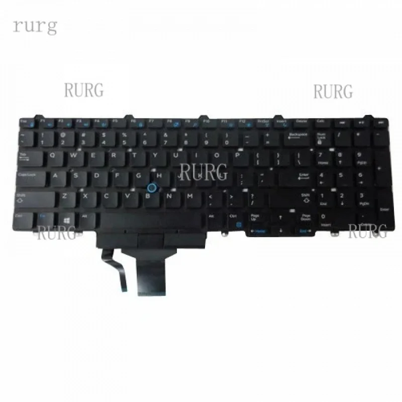 R+  NEW OEM Non-Backlit Keyboard for Dell Precision 7510 7710 w/ Pointer & Buttons N7CXW