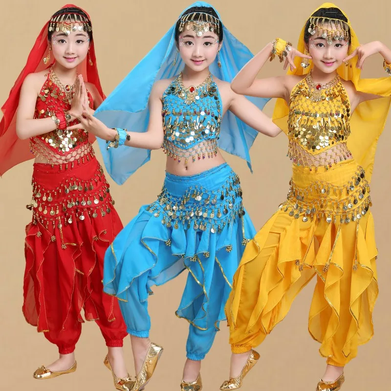 Children's Belly Dance Performance Clothing Children's and Girls' Indian Dance Clothing India Girls Xinjiang Dance Performance C