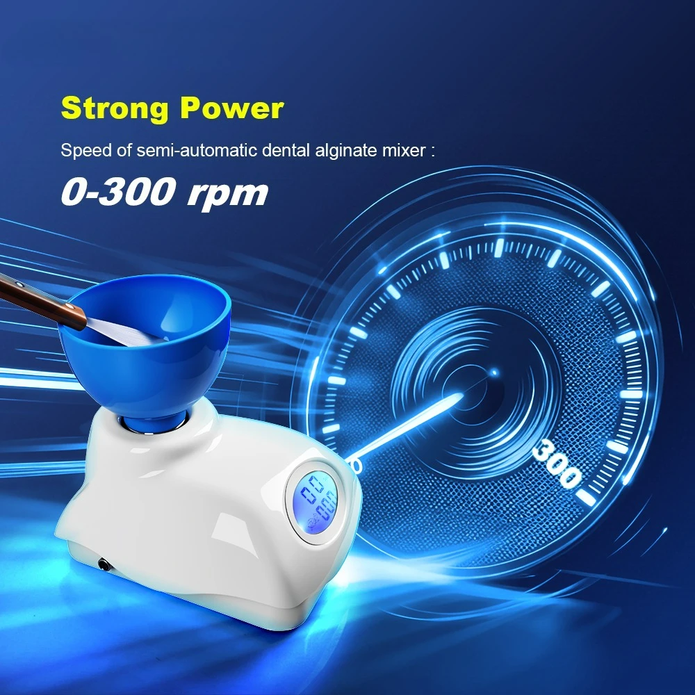 

SYJH Dental Impression Alginate Automatic Mixer with Foot Switch Pedal Low Noise Container Material Blender 300RPM Dentistry