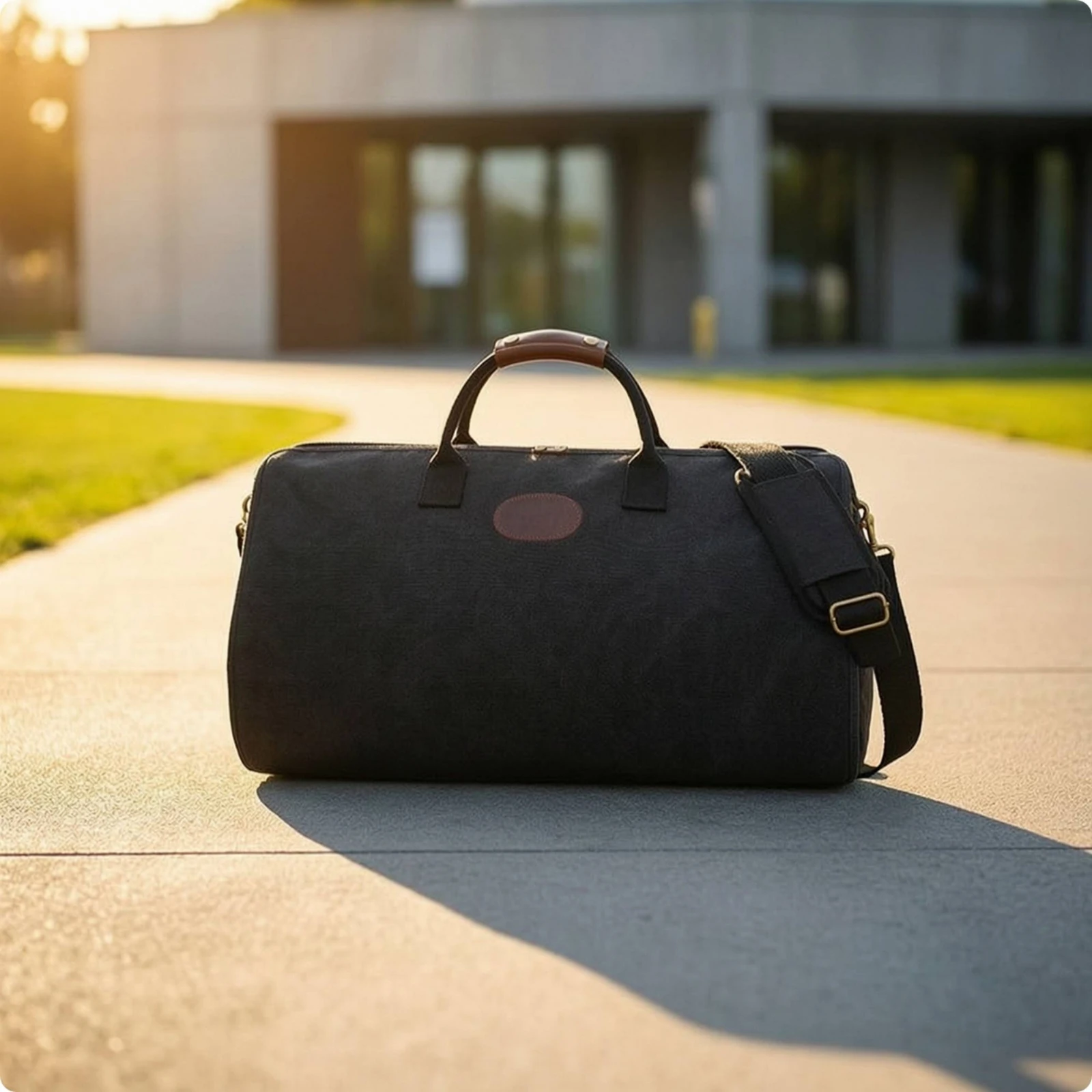 Canvas Travel Bag Heavy-Duty Canvas Holdall with Shoulder Strap Travel Duffel Bag Detachable Adjustable for Travelers