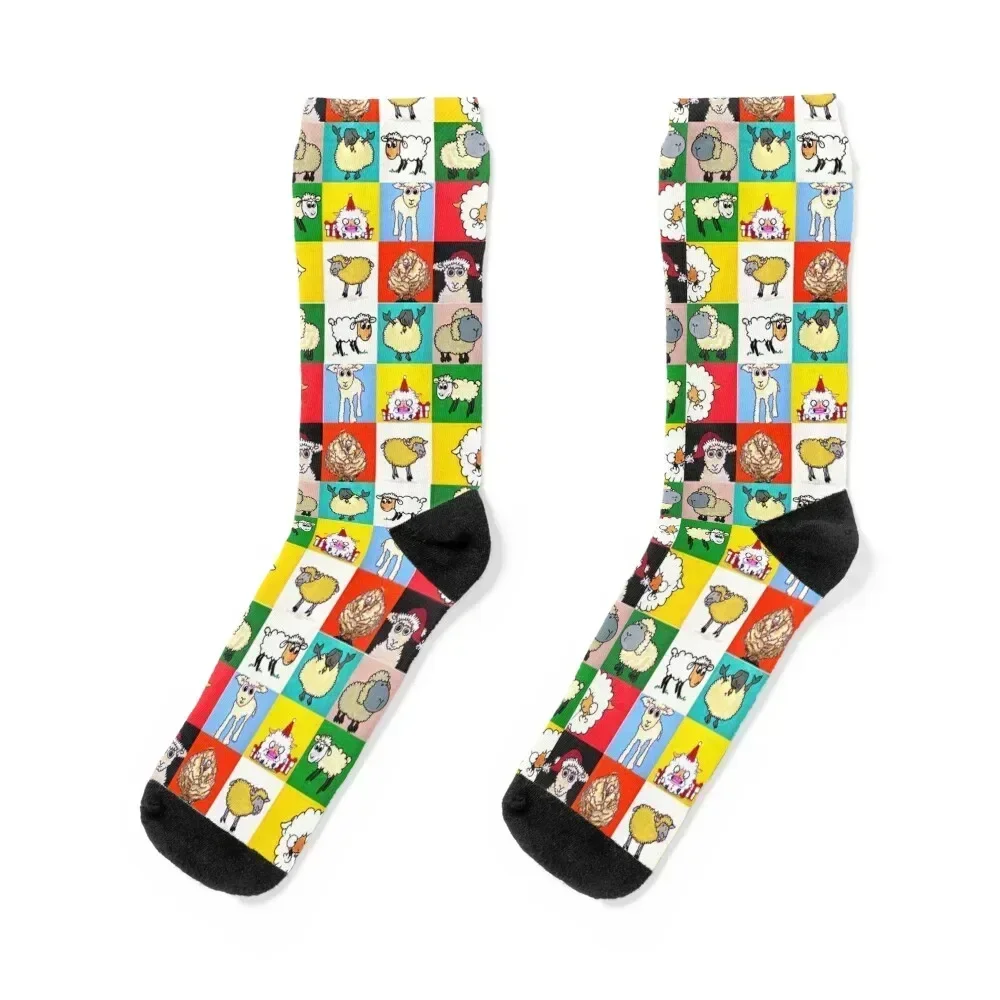 Sheep Collage Socks anime Children's crazy Non-slip Socks For Men Women's summer basketball Wholesale Girl'S Socks Men's
