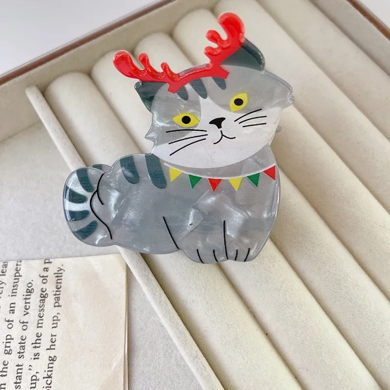 Muweordy neue Cartoon Weihnachten Elch Tier greifen Krallen niedlichen süßen Krabben Haars pange Kopf bedeckung Haars pangen Haarschmuck für Frauen