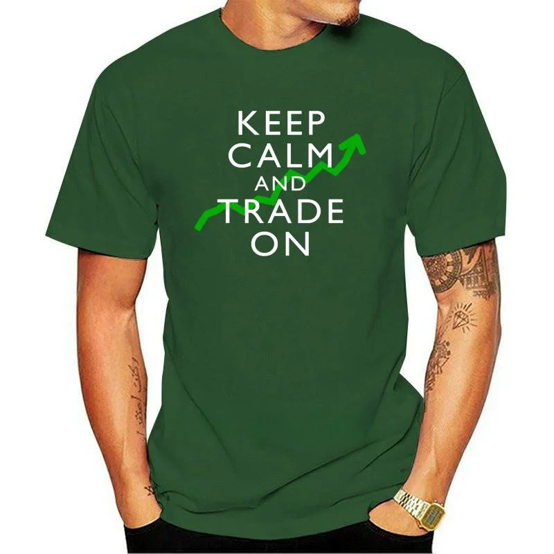 Tee Keep Calm And Trade On T-Shirt Stock Market Trader Shirt