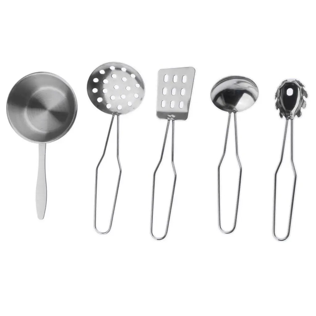 Metal Utensils Playset, All Purpose Kitchen Tool Set - E, 5pcs/Set