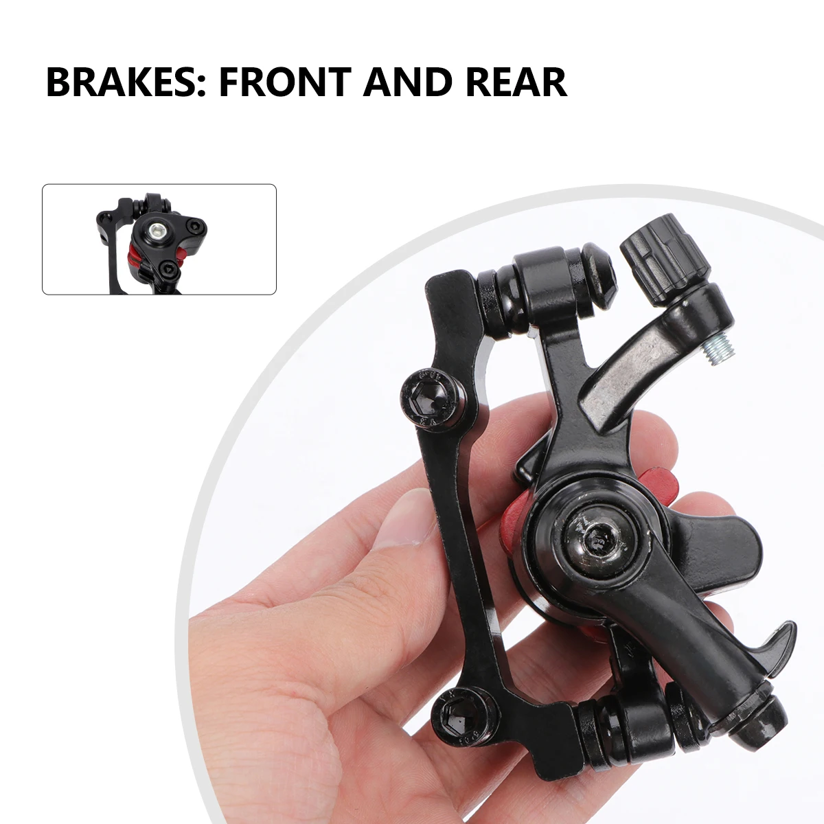 

Aluminum Front and Rear Caliper Brake Pads Brakes Disc Kit for Mountain Bicycle Bike Black