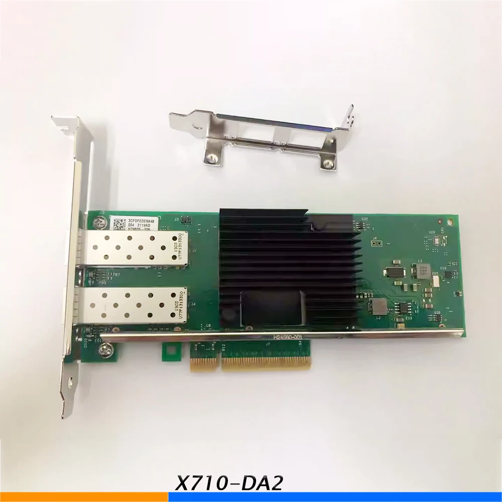 إنتل X710 ثنائي المنفذ 10 جيجابت الألياف البصرية NIC X710-DA2 10G SFP +