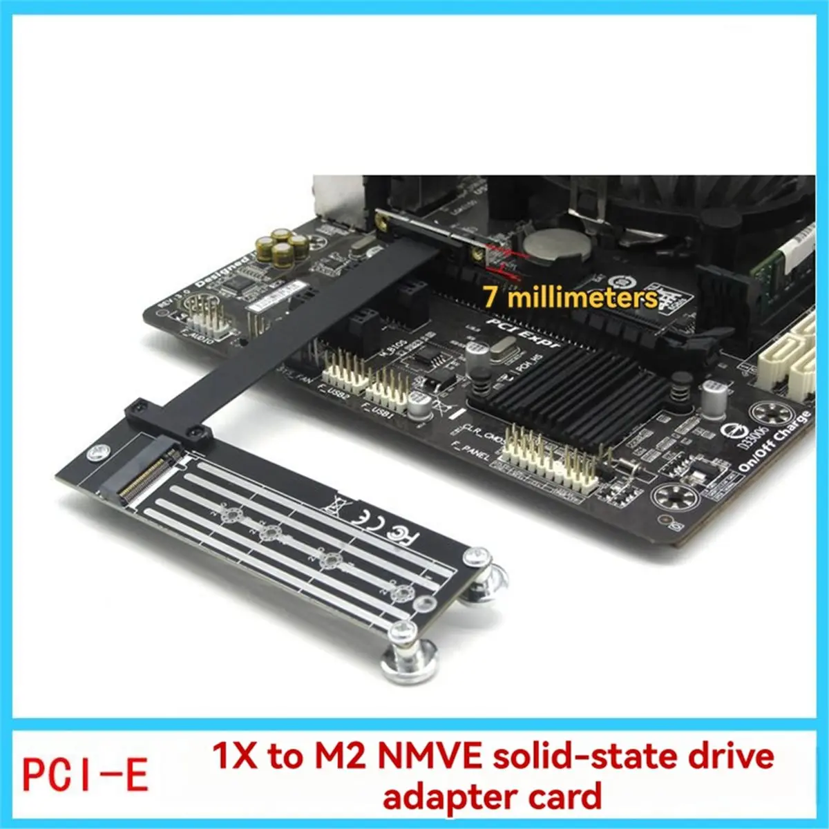 ABGN M2 to PCIE Riser PCIe X1 PCI-E3.0 1x to M.2 NVMe M Key 2280 Riser Card Gen3.0 Cable M2 Key-M PCI-Express Extension Cord