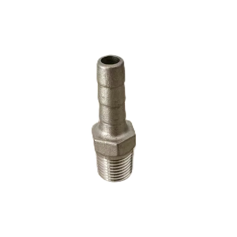 Stainless Steel 316 1/4 inch Male Thread Pipe Fitting X Barb Hose Tail Reducer Pagoda Joint Coupling Connector