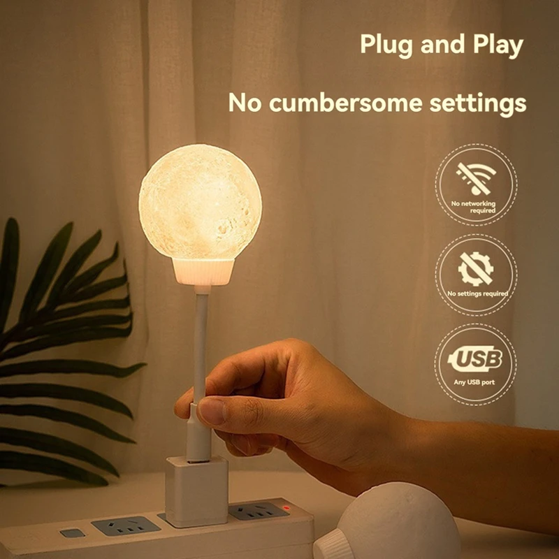 Hot Portable Voice Control USB Light Laptop Light Small Night Light For Bedroom Bedside Reading Sleeping