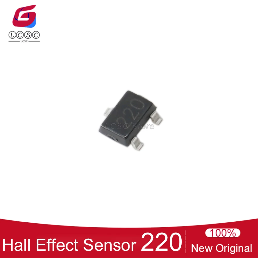 5pieces/Lot original A1220LLHLT-T digital switch card pin open drain linear Hall effect sensor SOT-23W code 220