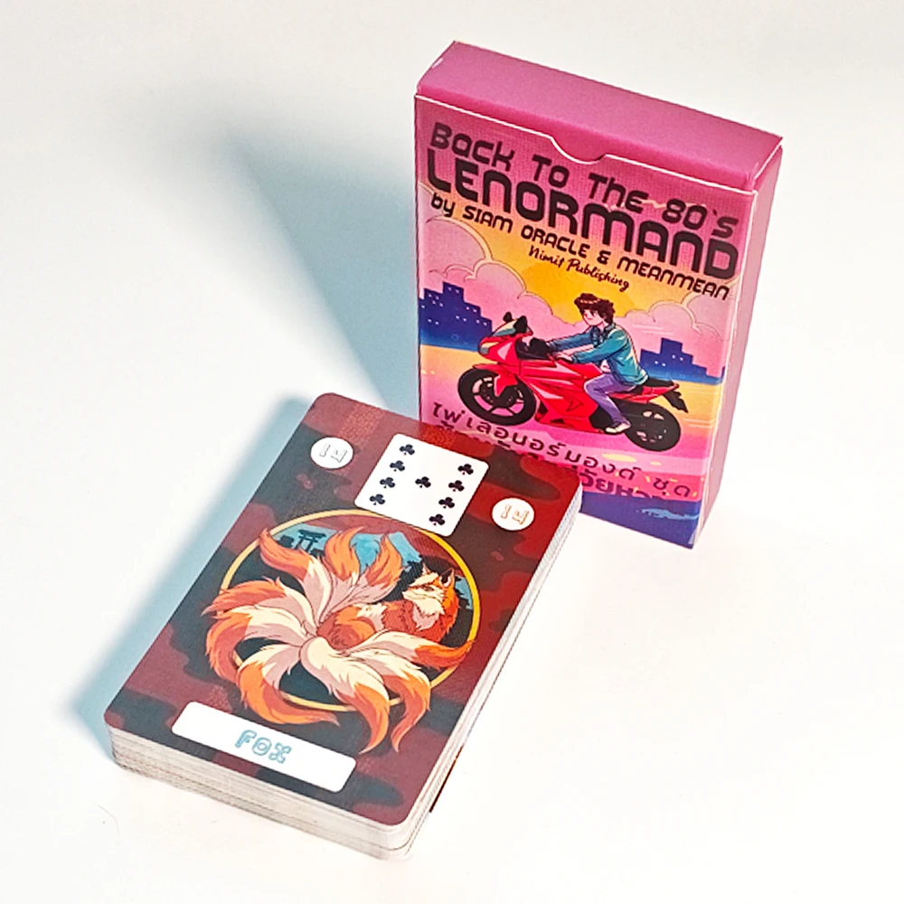 

Back To The 80's Lenormand Deck Printed on 350GSM Double-embossed Cardstock 36 Pcs Lenormand Cards + 2 Special Cards 9*6cm