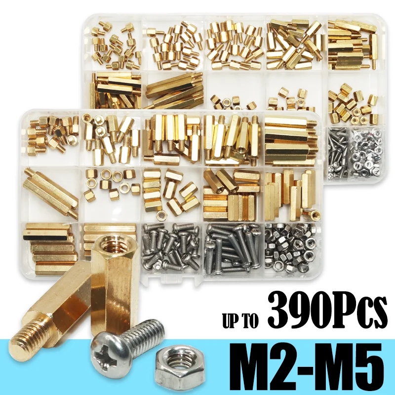 

390p Hex Brass Male Female Standoff Spacer Screw Nut Board Rack Stud Hexagon Threaded Pillar PCB Column Motherboard Spacers Bolt