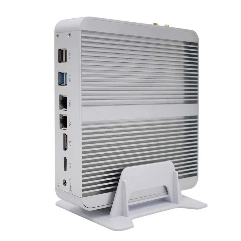 

Мини-ПК parмягкий без вентилятора, 2 * DDR4 Msata M.2 SSD, 4K HD HTPC 300M WiFi