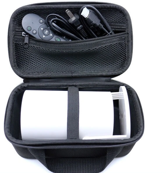 Portable Protective Case for Mini Projectors – Includes Storage Compartment for Bluetooth Speaker, Handle for Easy Carry.