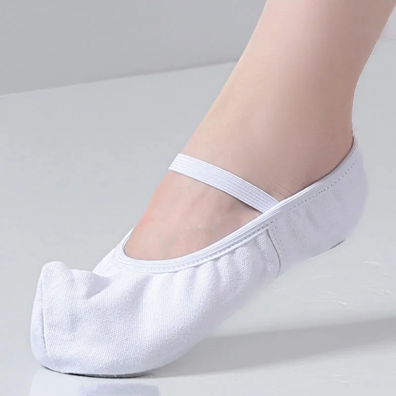 White classical ballet dance Dance Shoes with Hook Design for indoor practice yoga Korean ethnic group dance shoes woman man