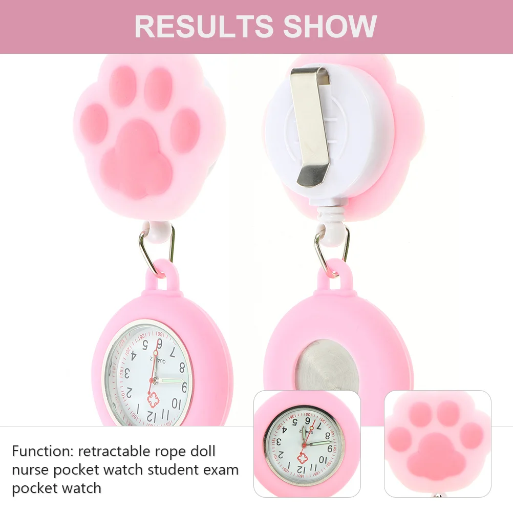 2 قطعة حساسة القط باو ممرضة فوب ساعة تركيب ثابت ليس من السهل كسرها هدية عظيمة للممرضات والأطباء ممرضة ساعة #4