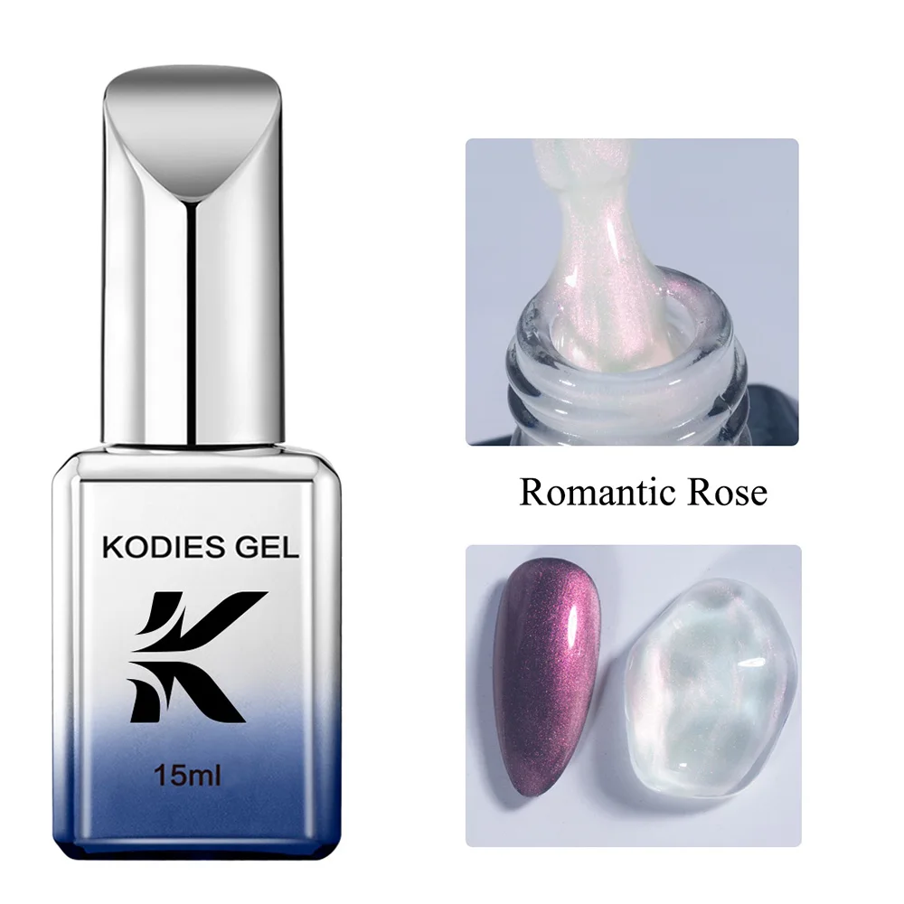 KODIES GEL Aurora Pearl Top Coat Smalto per unghie gel UV 15ML Chrome Shine Gel Vernice Finitura Sigillante Tutto per manicure Gelcolor Top
