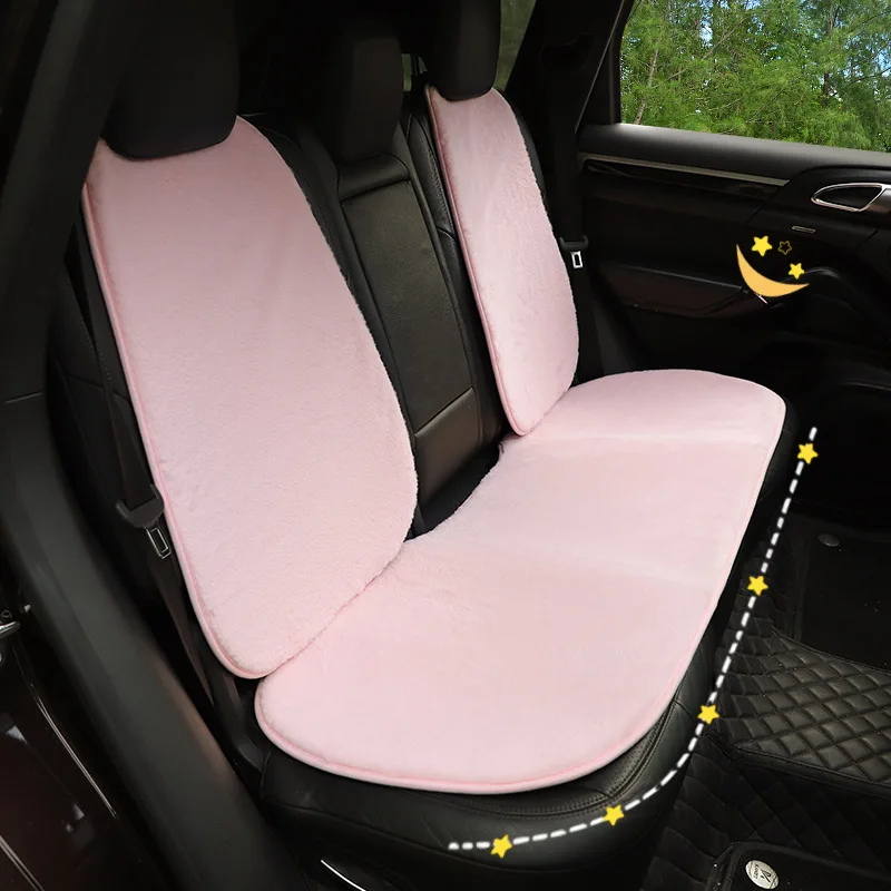 

Winter plush car cushion General winter warm car cushion single pile seat cushion thickened short velvet pink car seat cushion