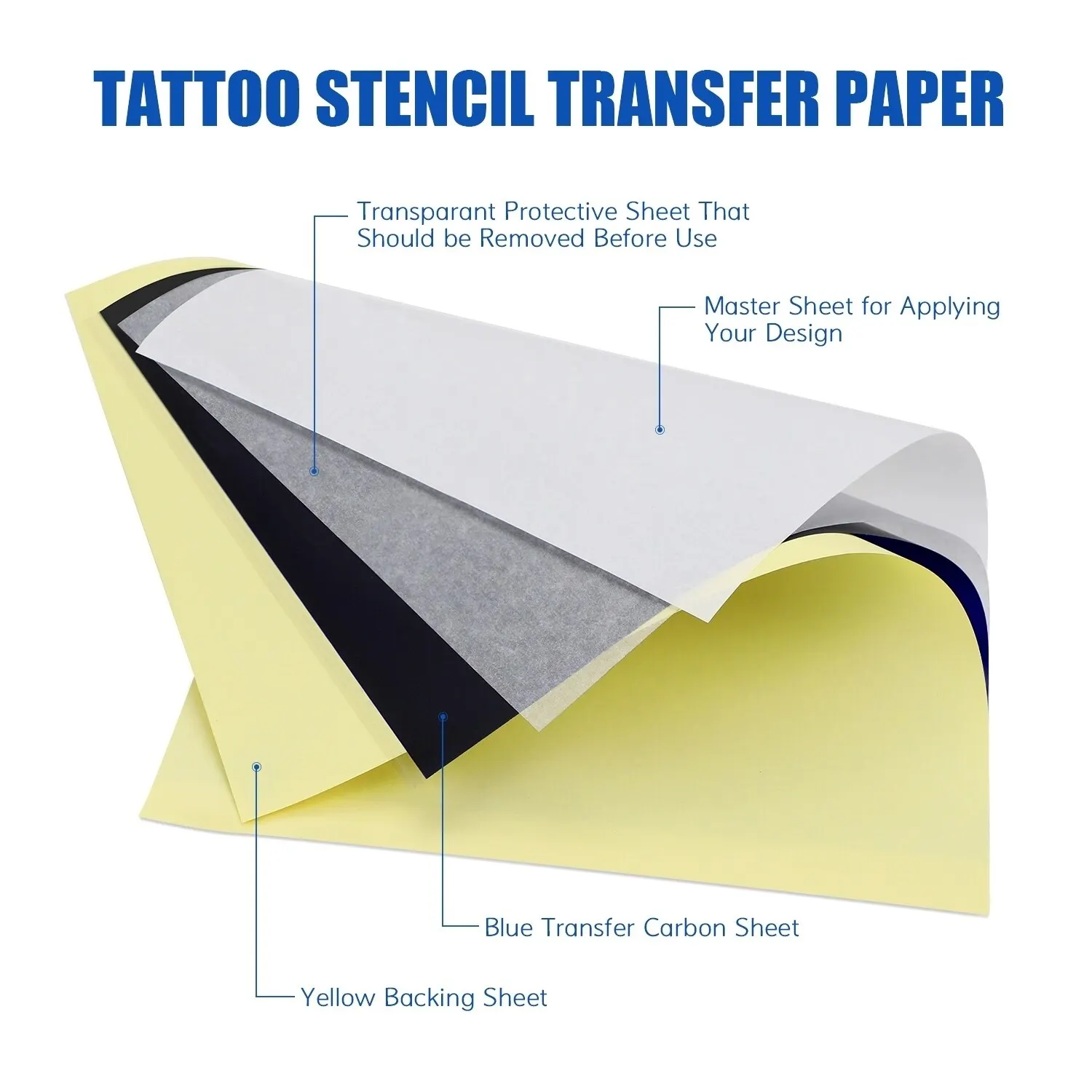 50PCS Tattoo Transfer Paper A4 Size Tattoo Stencil Paper High Quality Copier for Tattoo Transfer Machine Accessories